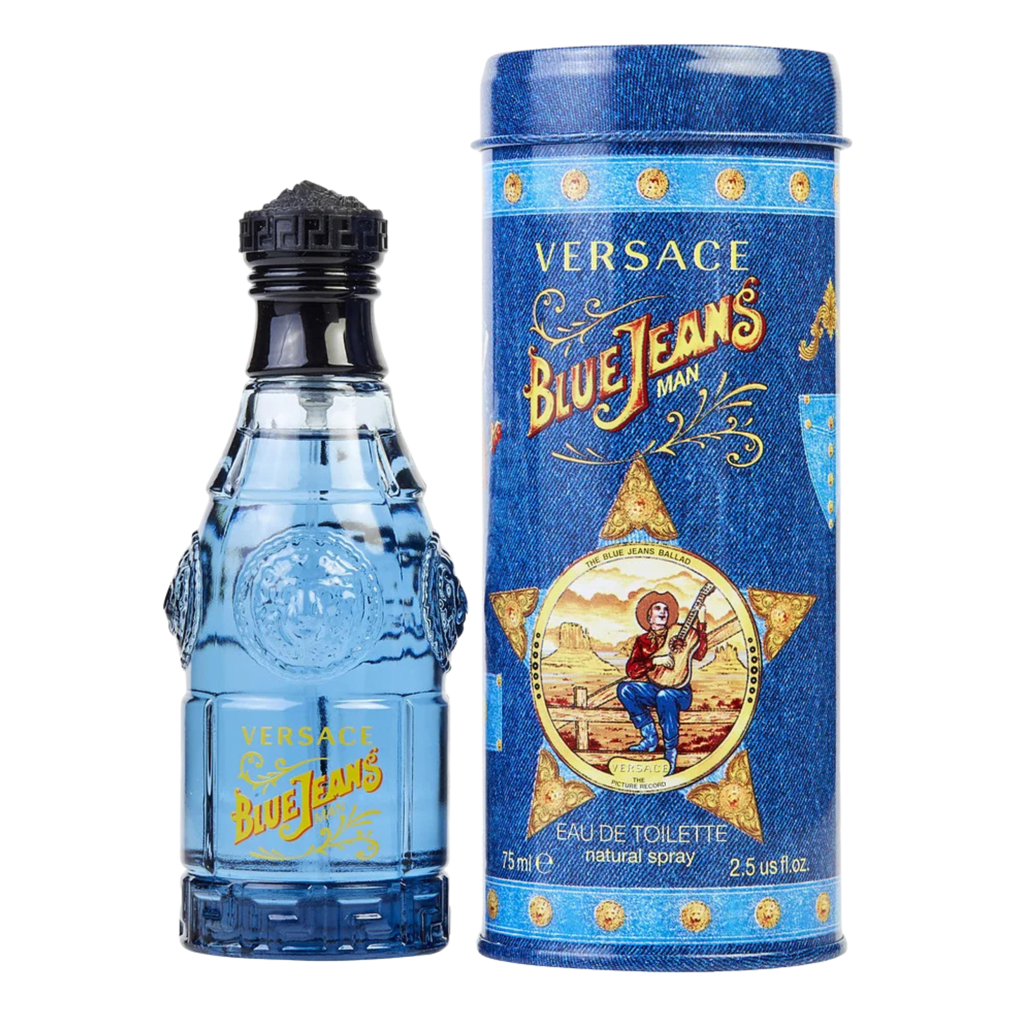Versace Blue Jeans Eau de Toilette 2.5 Oz For Men